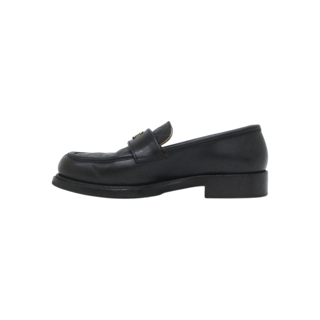 ITO4VNGKD2SN Chanel Black Calfskin Gold CC Women Loafers