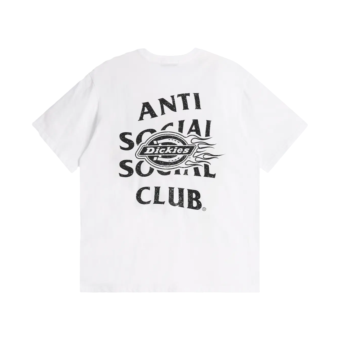 안티 소셜 소셜 클럽 x 디키즈 플레임 티셔츠 화이트(Anti Social Social Club x Dickies Flame T-Shirt White)
