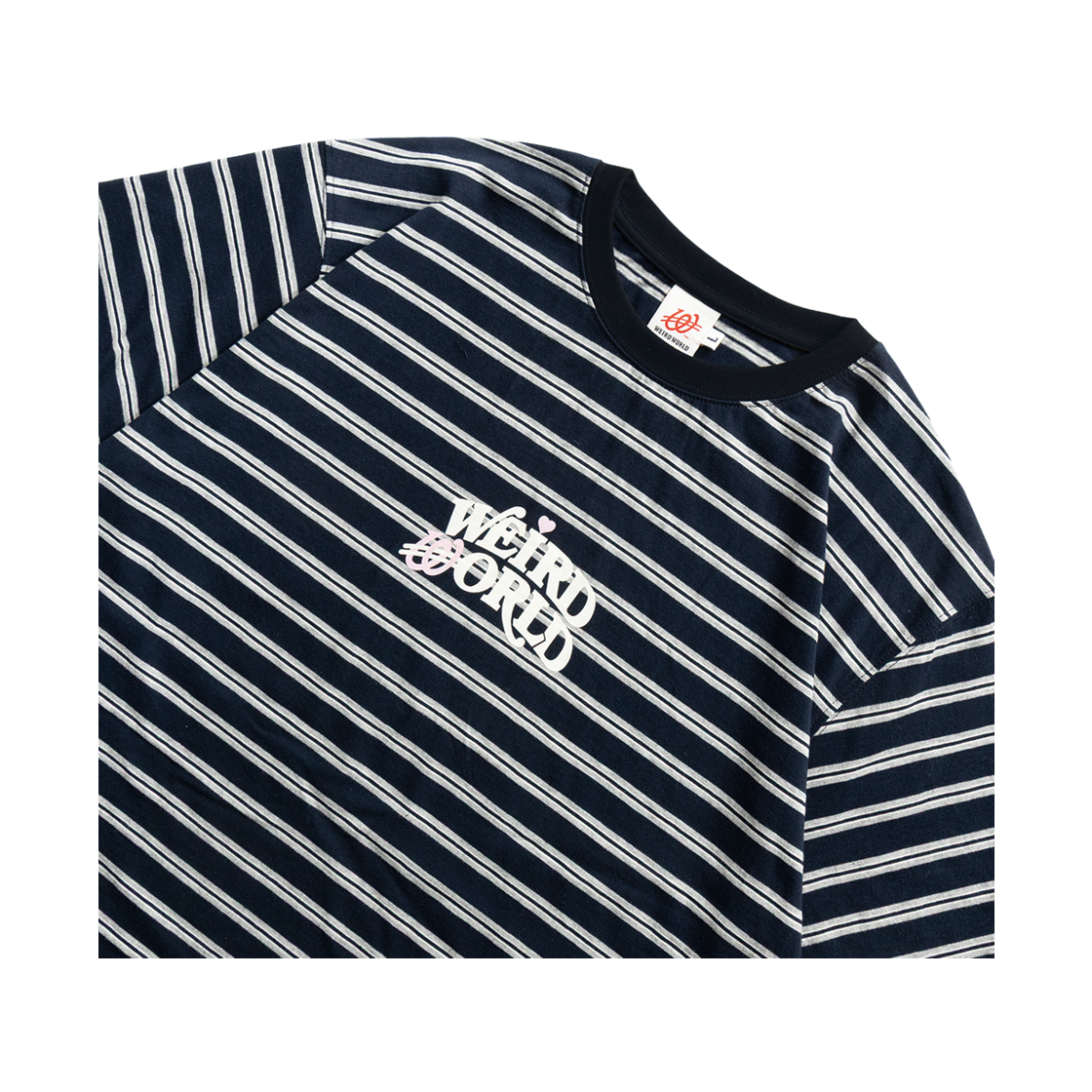 위얼드월드 아크로고 스트라이프 티셔츠(Weird World Acr Logo Striped T-shirt) - 3