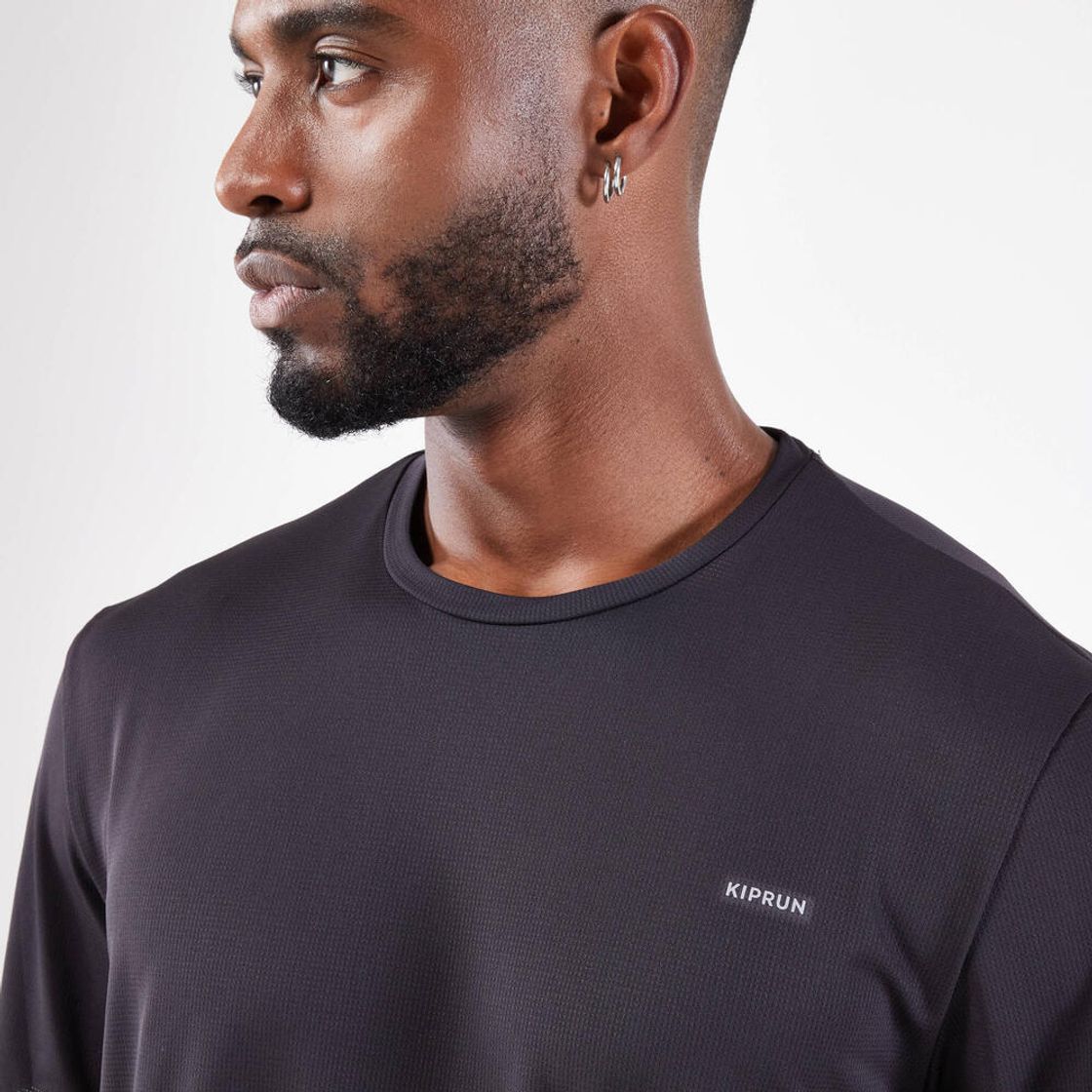 데카트론 남성 러닝 반팔 티 런 드라이 500 스모크 블랙(DECATHLON Men's Running Short-Sleeved T-Shirt Run Dry 500 Smoke Black) - 4