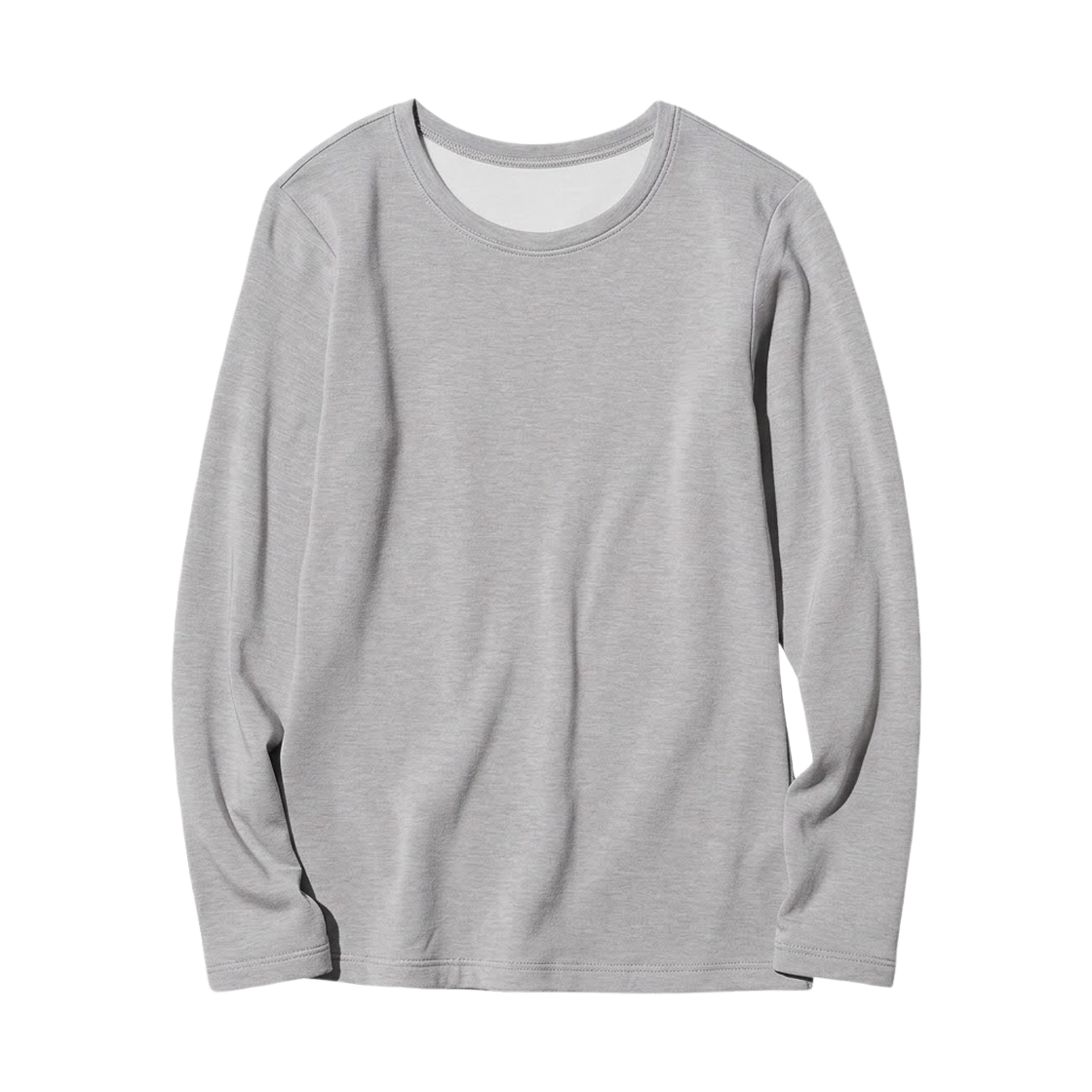 478965-04 (W) Uniqlo Heattech Ultra Warm Crewneck Long Sleeve T-Shirt Gray - JP