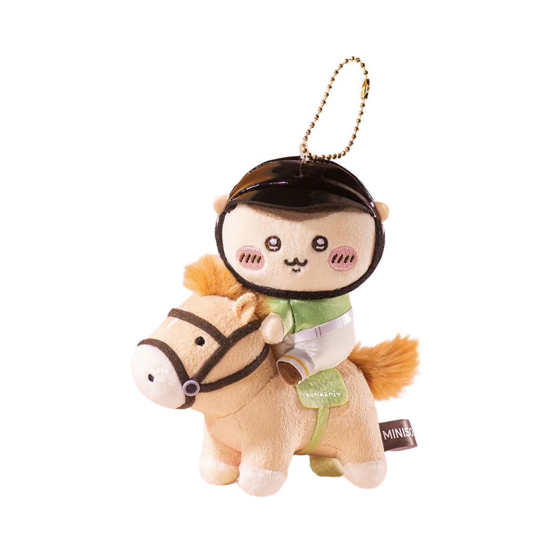 미니소 x 치이카와 승마 시리즈 인형 키링 쿠리만쥬(Miniso x Chiikawa Equestrian Series Plush Keyring Kurimanju)
