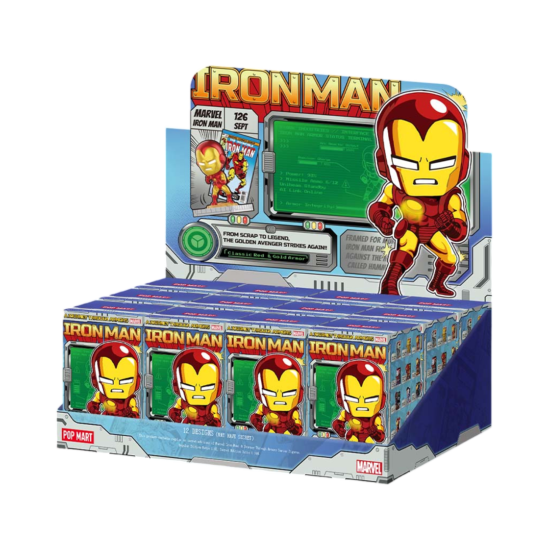 - Pop Mart Marvel Iron Man A Journey Through Armors Series Figures Sealed Case (12 Blind Boxes)