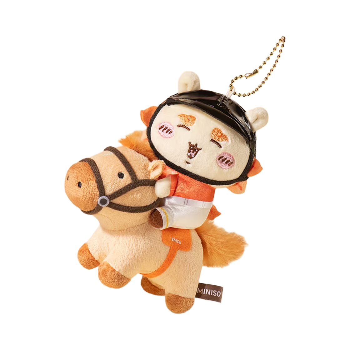 미니소 x 치이카와 승마 시리즈 인형 키링 시사(Miniso x Chiikawa Equestrian Series Plush Keyring Shisa)