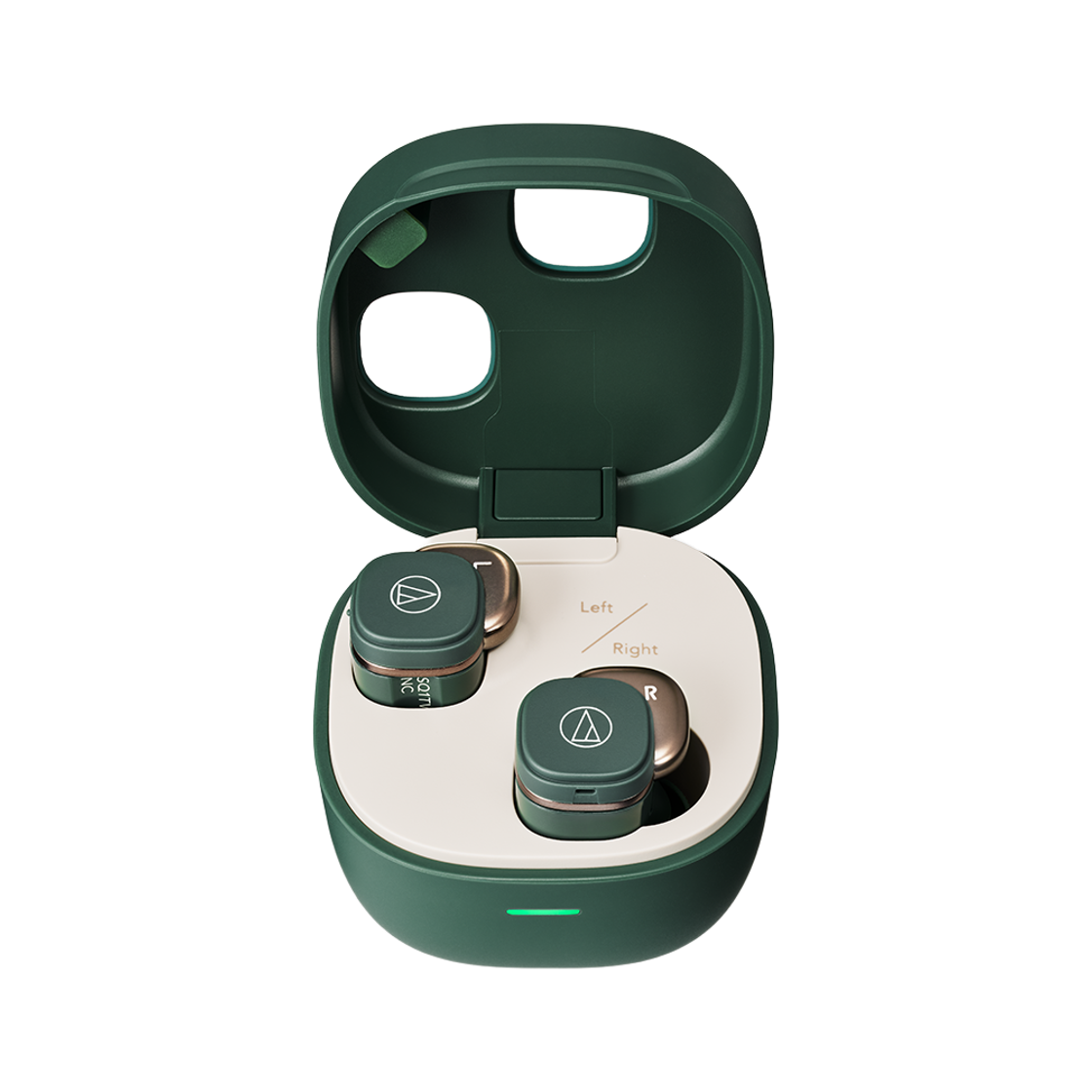 오디오테크니카 ATH-SQ1TW2NC 소형 완전 무선 블루투스 이어폰 포레스트 그린(Audio-Technica ATH-SQ1TW2NC Wireless Earbuds Forest Green)