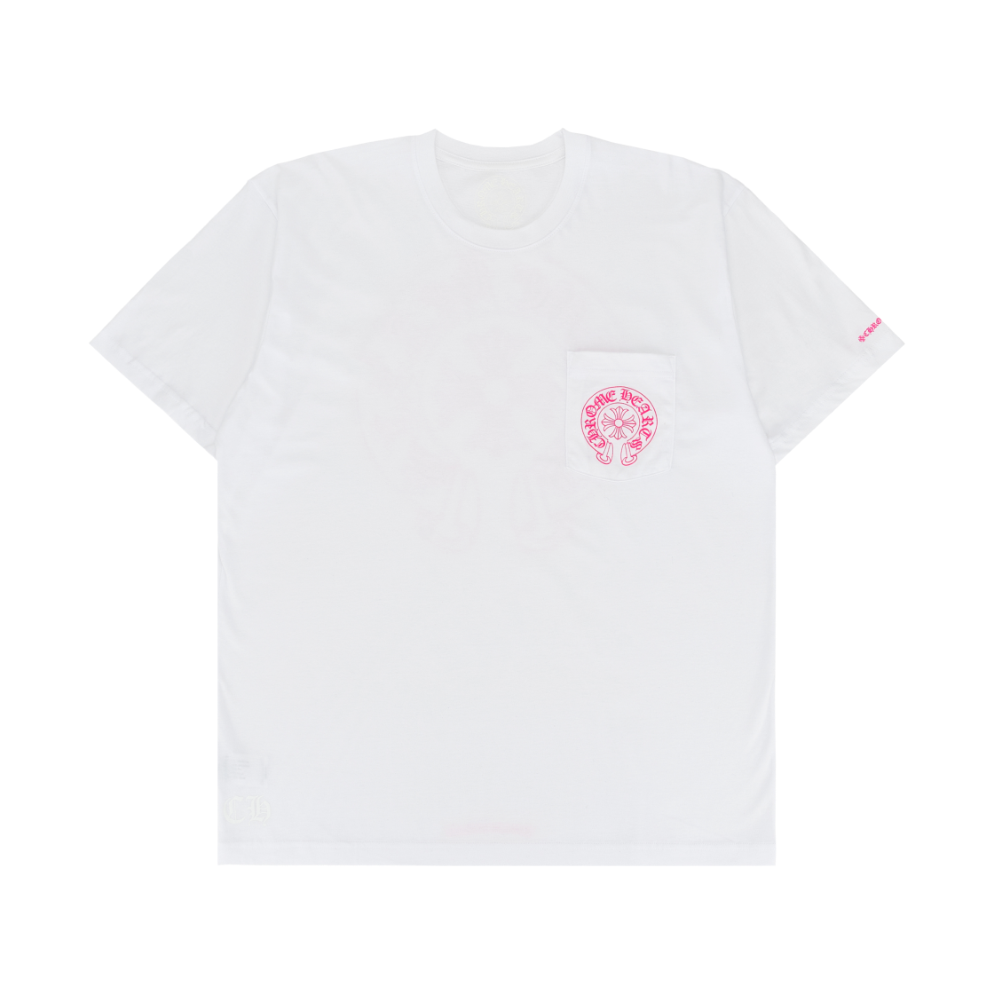 크롬하츠 홀스슈 로고 티셔츠 화이트 핑크(Chrome Hearts Horseshoe Logo T-Shirt White Pink) - 2