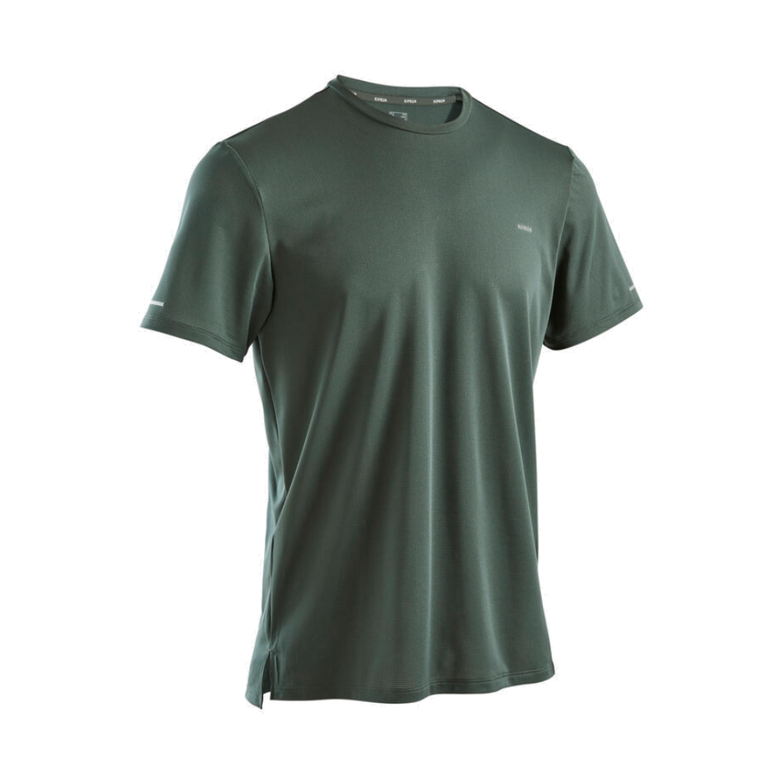 데카트론 남성 러닝 반팔 티 런 드라이 500 스모크 그린(DECATHLON Men's Running Short-Sleeved T-Shirt Run Dry 500 Smoke Green)
