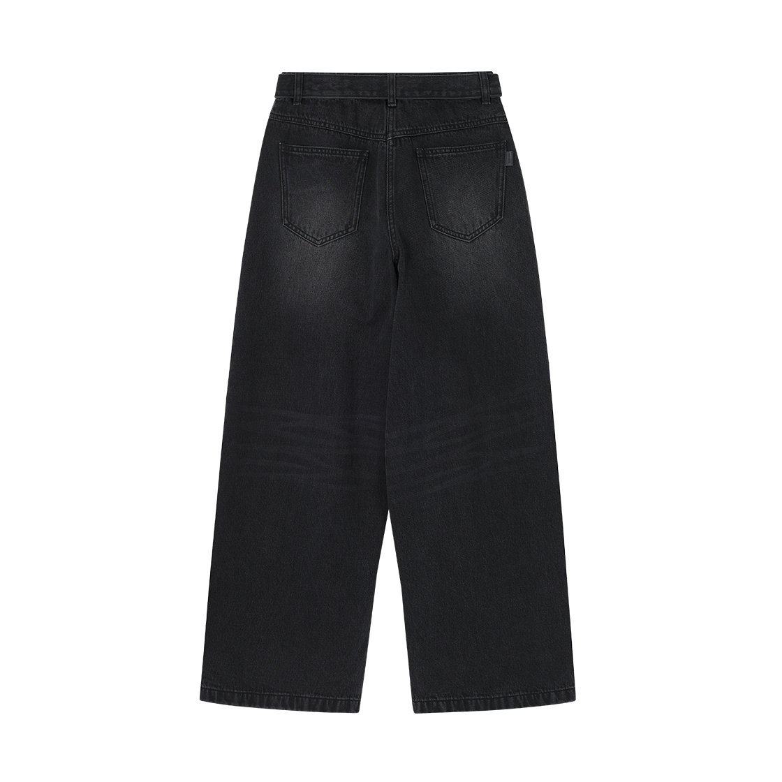 (W) 송지오 와이드 벨티드 데님 블랙((W) SONGZIO Wide Belted Denim Black) - 2