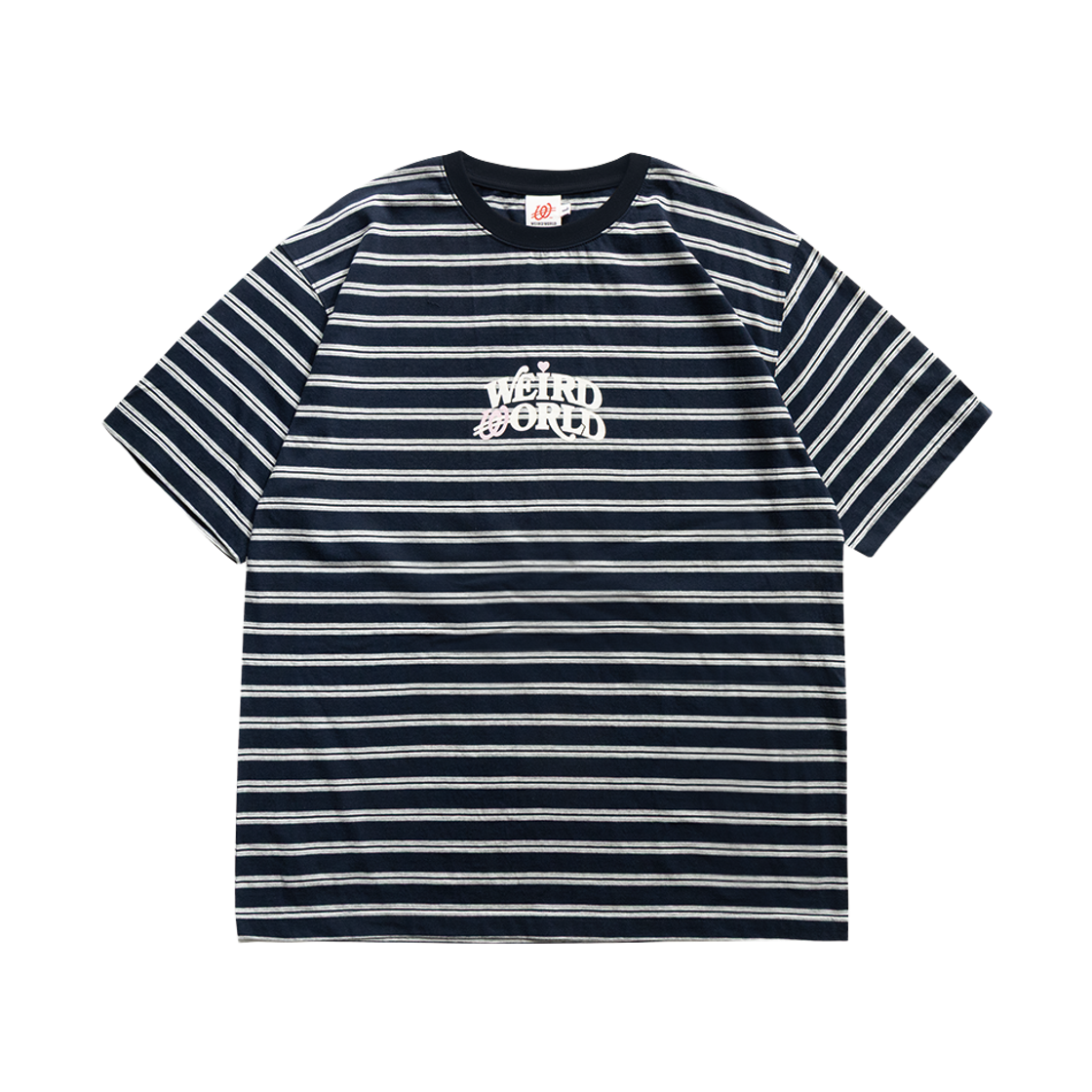 위얼드월드 아크로고 스트라이프 티셔츠(Weird World Acr Logo Striped T-shirt)