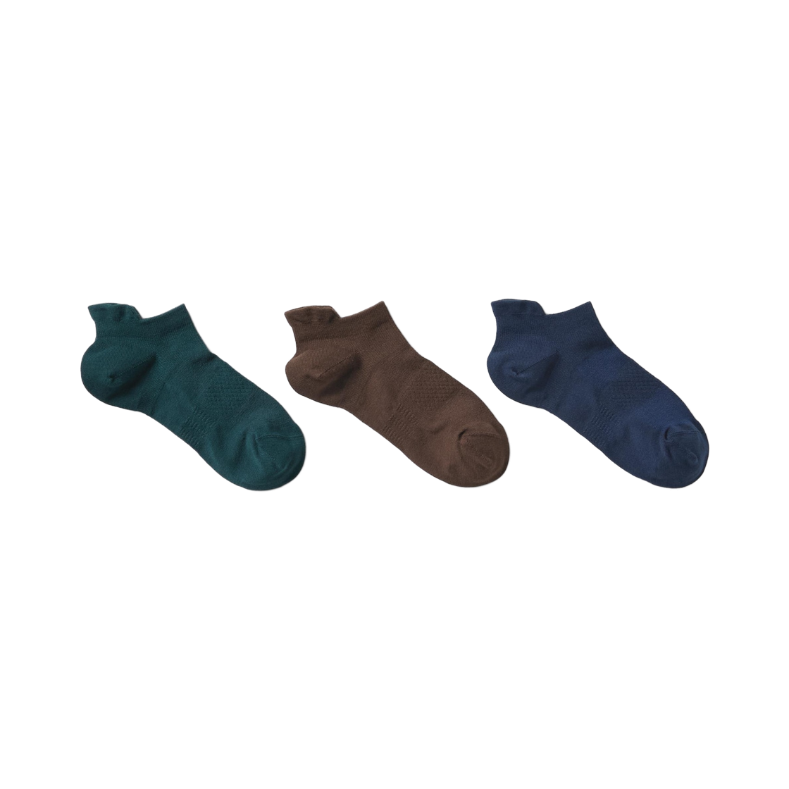464384-58 (W) Uniqlo Sports Short Socks Dark Green (3 Pack)