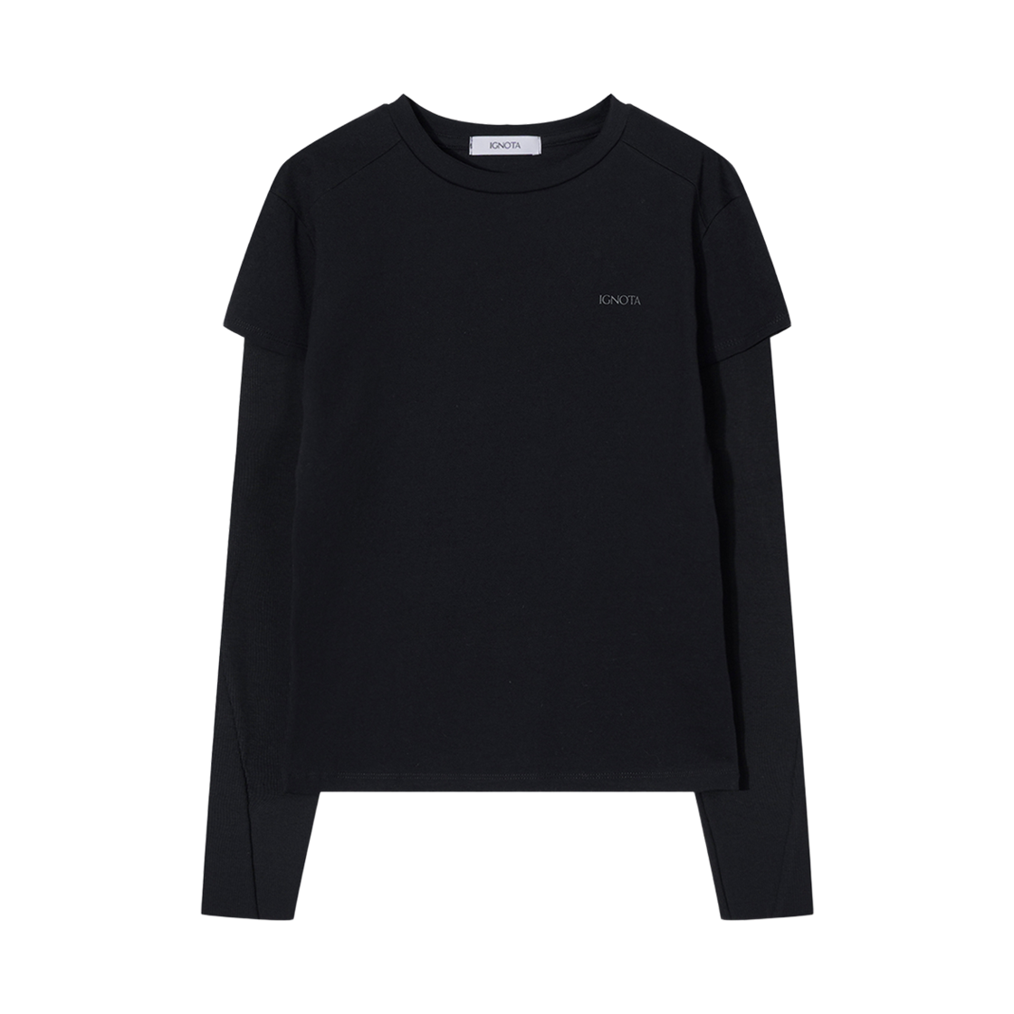 이그노타 코어:14 플로스 더블 레이어 티셔츠 블랙