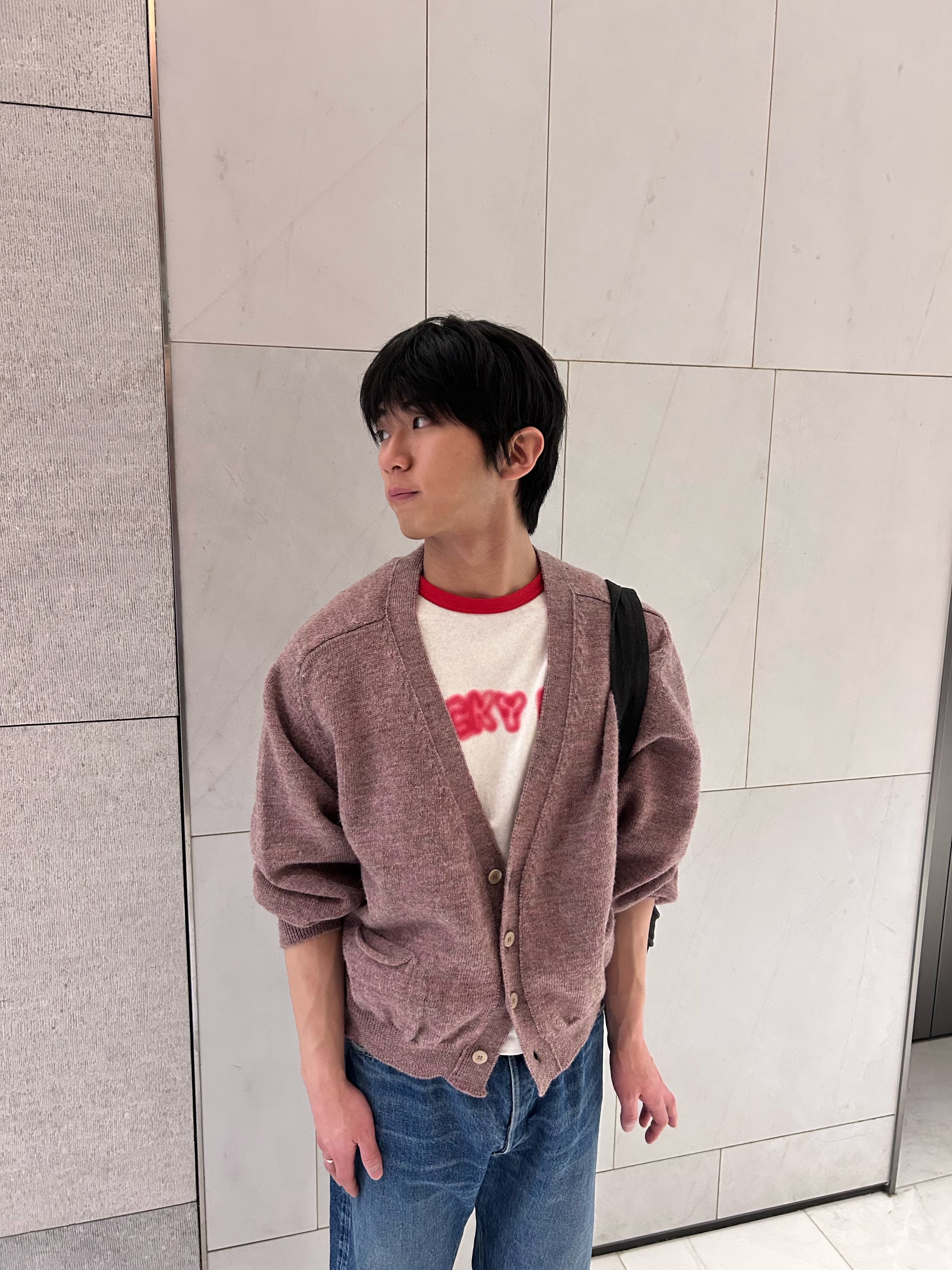 Kenzo Gots Kenzo Words Slim T-Shirt Off White - 26SS, Magliano Grampa Baby Dark Pink - 25FW 착용 스타일 - 3