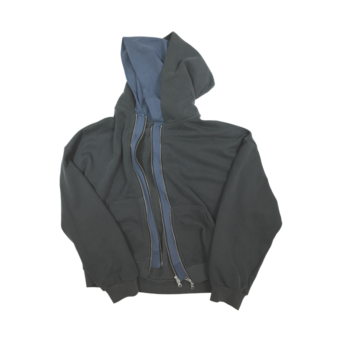 논노드 듀플렉스 후디드 집업(Nonnod Duplex Hooded Zip-Up Chacoal)