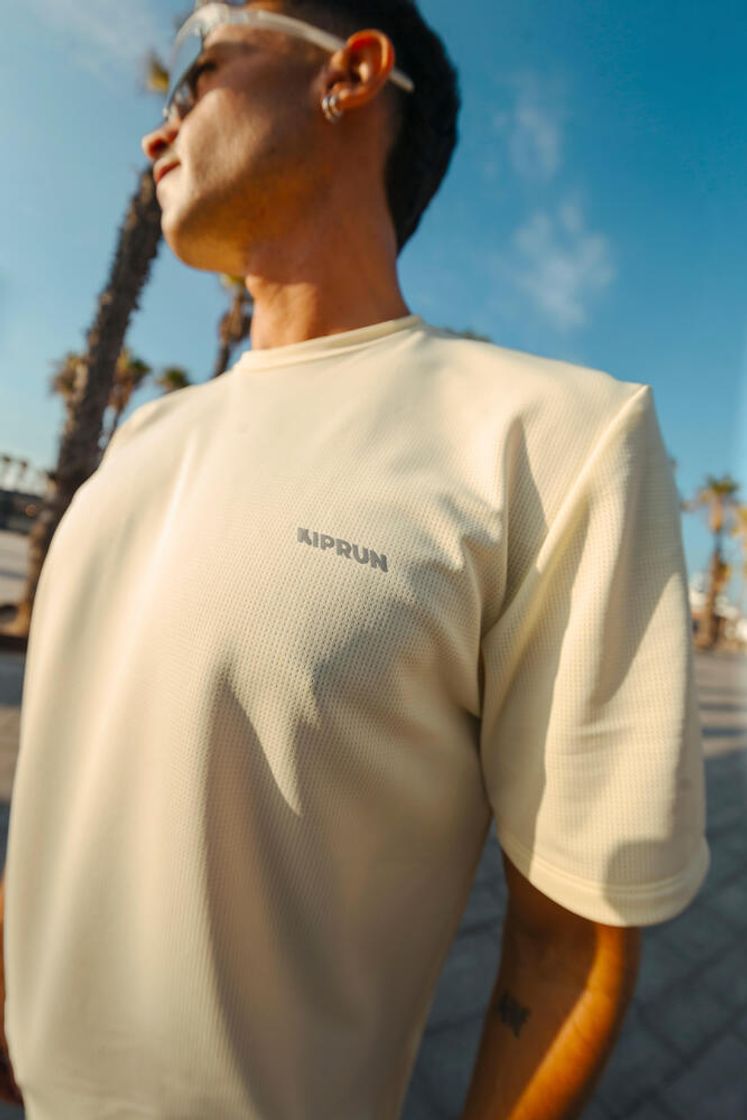 데카트론 남성 러닝 반팔 티 런 드라이 500 바닐라 옐로우(DECATHLON Men's Running Short-Sleeved T-Shirt Run Dry 500 Vanilla Yellow) - 8