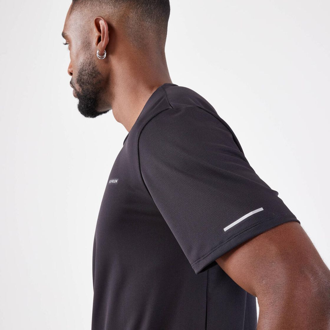 데카트론 남성 러닝 반팔 티 런 드라이 500 스모크 블랙(DECATHLON Men's Running Short-Sleeved T-Shirt Run Dry 500 Smoke Black) - 5