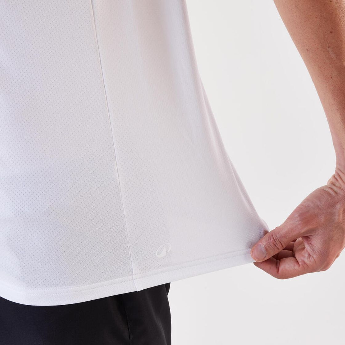 데카트론 남성 러닝 반팔 티 런 100 울트라 화이트(DECATHLON Men's Running Short-Sleeved T-Shirt Run 100 Ultra White) - 5