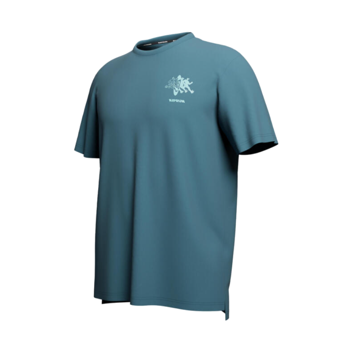 데카트론 남성 러닝 반팔 티 런 드라이 그래프 500 틸 블루(DECATHLON Men's Running Short-Sleeved T-Shirt Run Dry Graph 500 Teal Blue) - 1