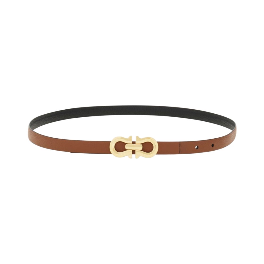 230330-776828 (W) Ferragamo Reversible Gancini Belt Cognac Black