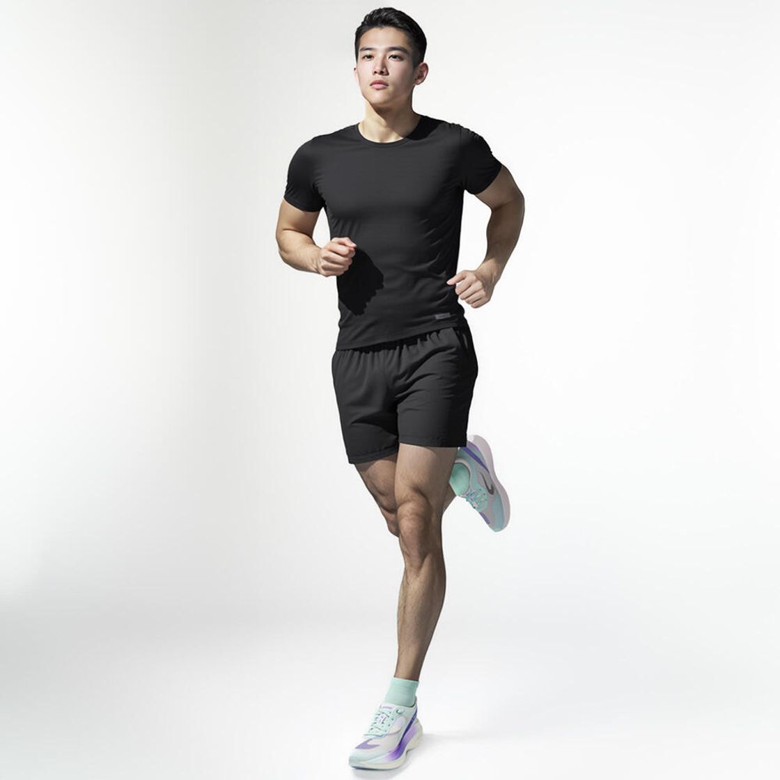 데카트론 남성 러닝 반팔 티 런 드라이 100 스모크 블랙(DECATHLON Men's Running Short-Sleeved T-Shirt Run Dry 100 Smoke Black) - 2