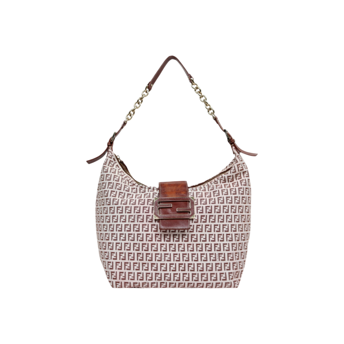 펜디 브라운 주키노 호보 체인 숄더백 C-A53804(Fendi Brown Jukino Hobo Chain Shoulder Bag C-A53804) - 1