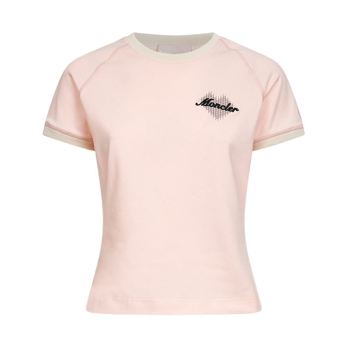 L1-093-8C00015-8790F-50F (W) Moncler Heart Logo Cotton T-Shirt Light Pink - 26SS