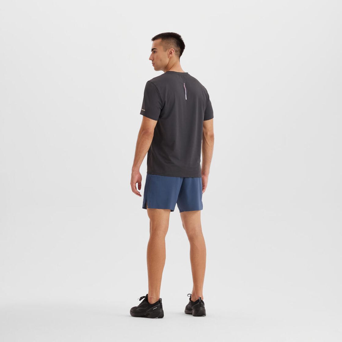 데카트론 남성 러닝 자외선 차단 반팔 티 런 드라이 500 카본 그레이(DECATHLON Men's Running UV Protection Short-Sleeved T-Shirt Run Dry 500 Carbon Grey) - 5