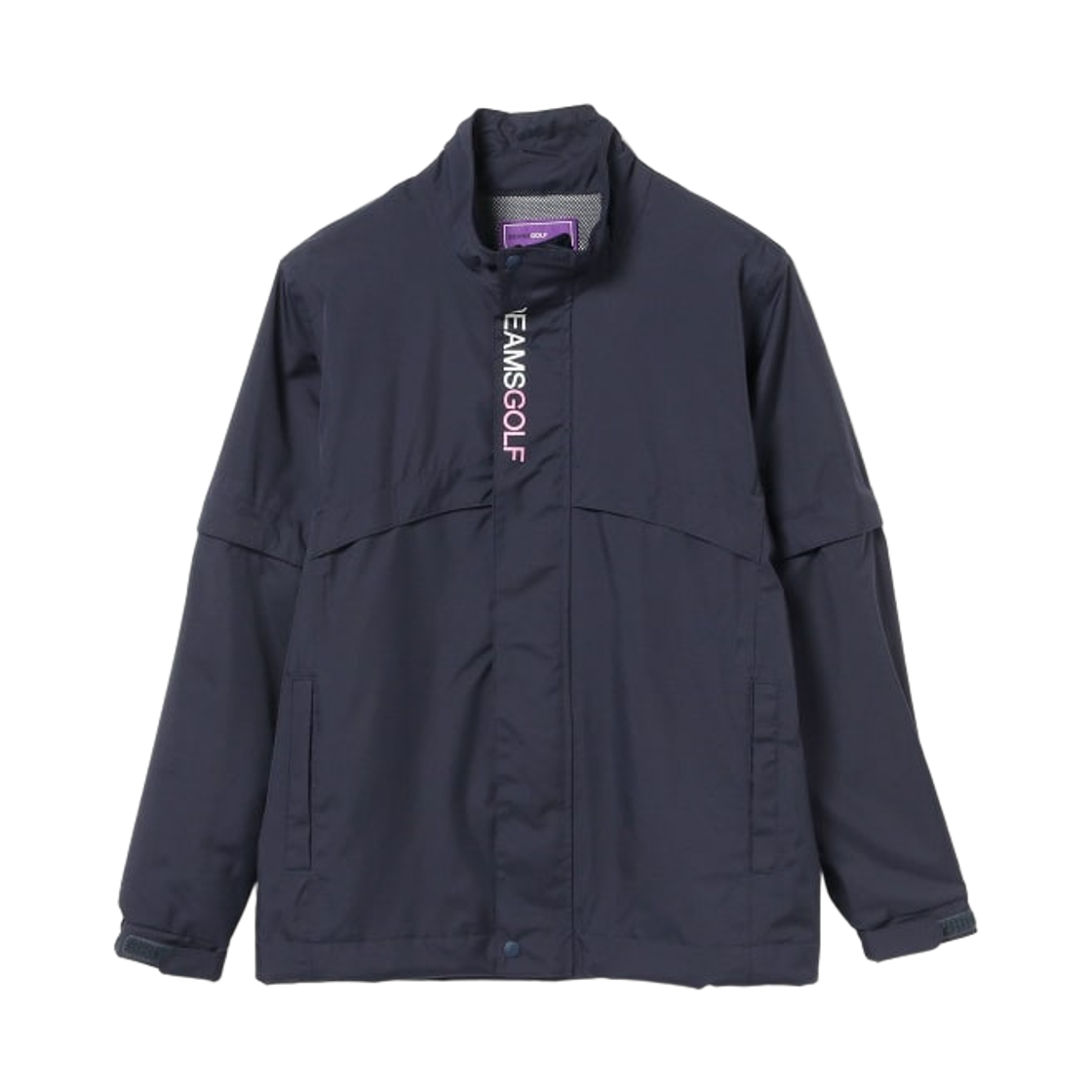 (W) 빔즈 골프 퍼플 라벨 사이토스 컨버터블 레인 자켓 네이비((W) Beams Golf Purple Label Saitos Convertible Rain Jacket Navy)