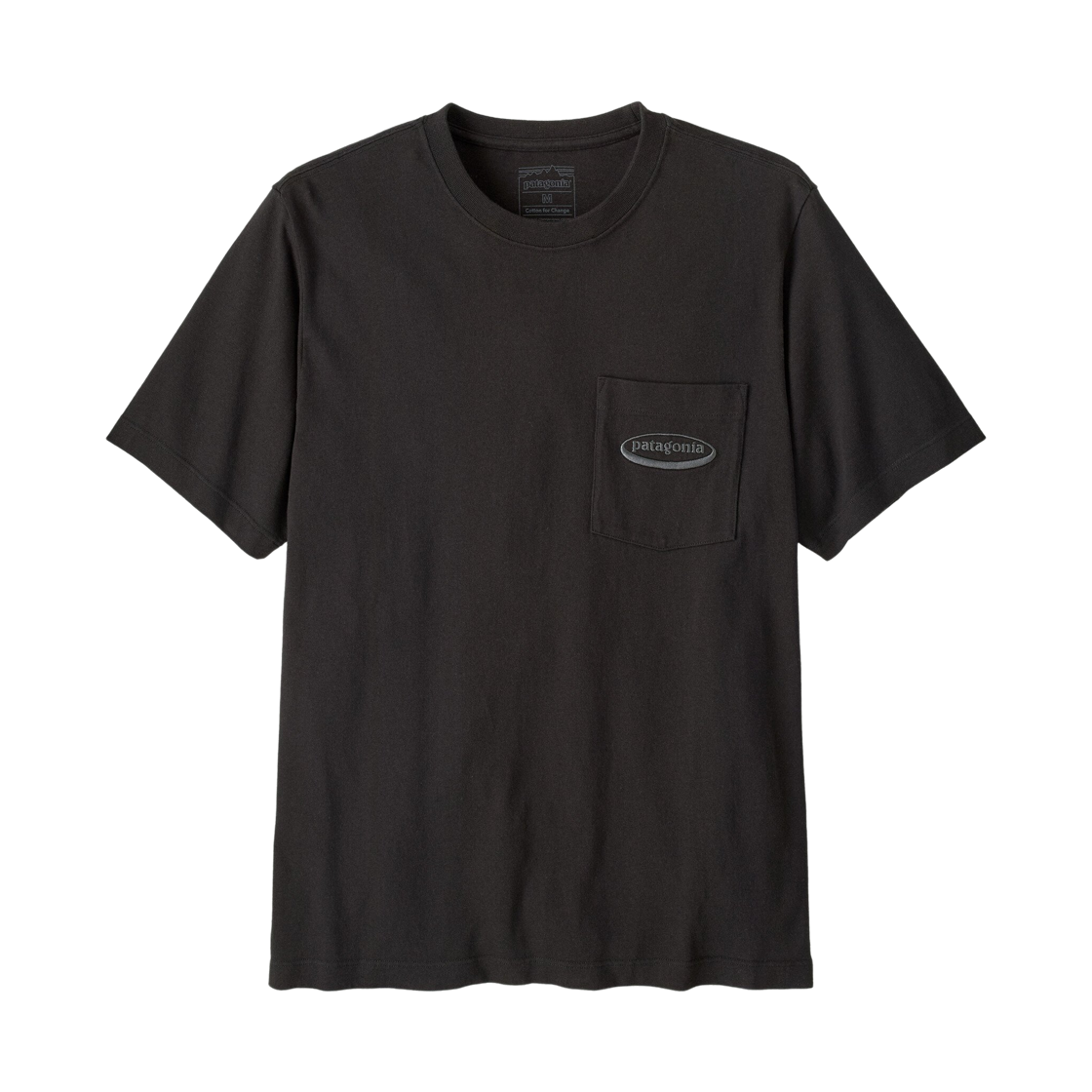 37880 Patagonia Midweight 95 Oval Logo Pocket T-Shirt Black