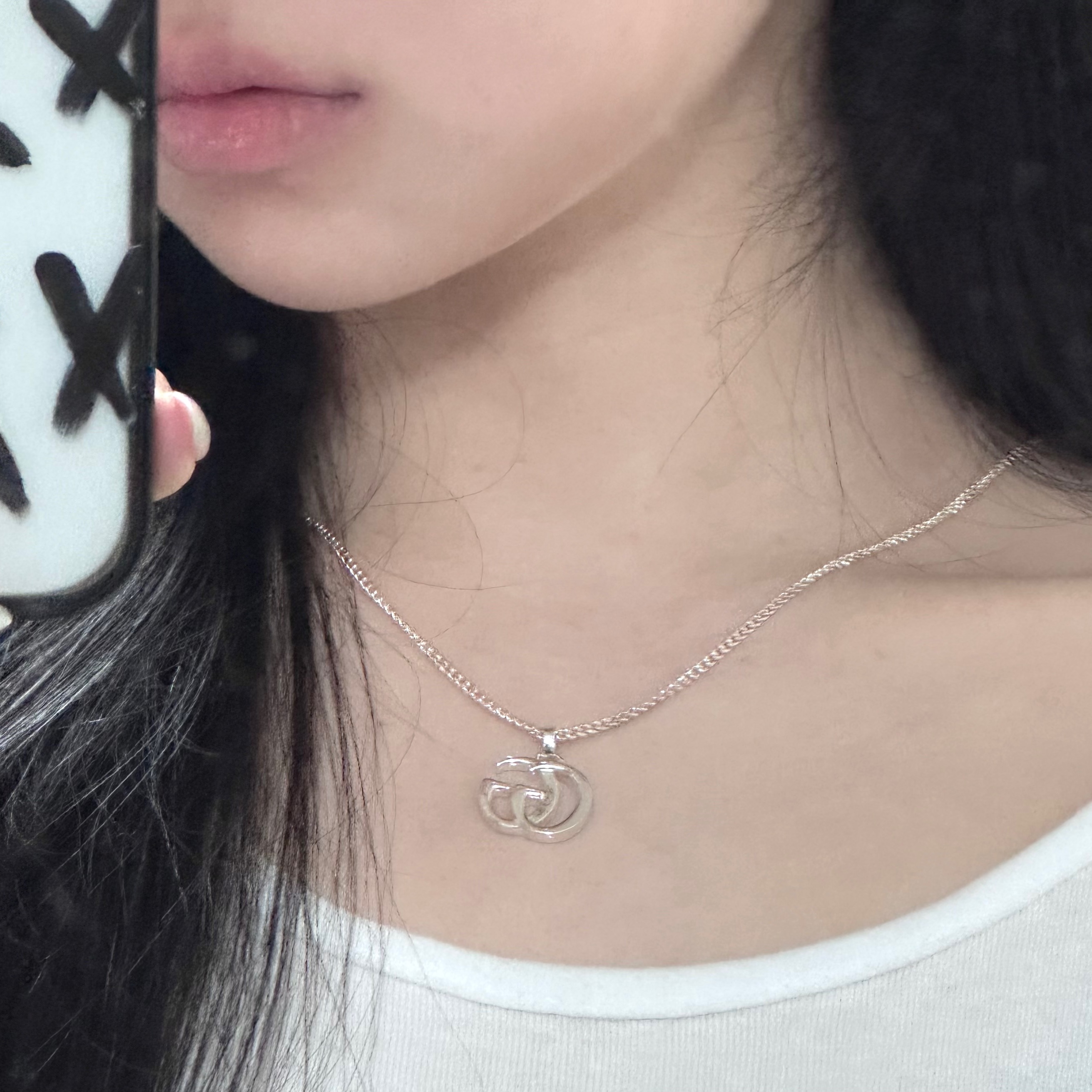 Gucci GG Marmont Pendant Necklace 925 Sterling Silver 착용 스타일