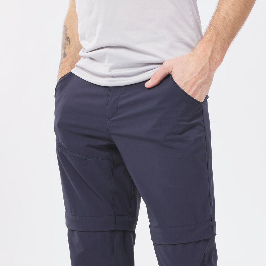 데카트론 남성 등산 투인원 집오프 바지 MH150 아스팔트 블루(DECATHLON Men's Hiking 2-in-1 Zip-Off Pants MH150 Asphalt Blue) - 9