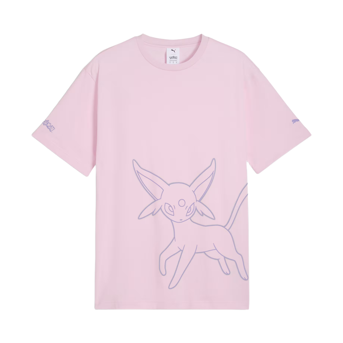 634914-70 Puma x Pokemon Relaxed Graphic T-Shirt Pearl Pink
