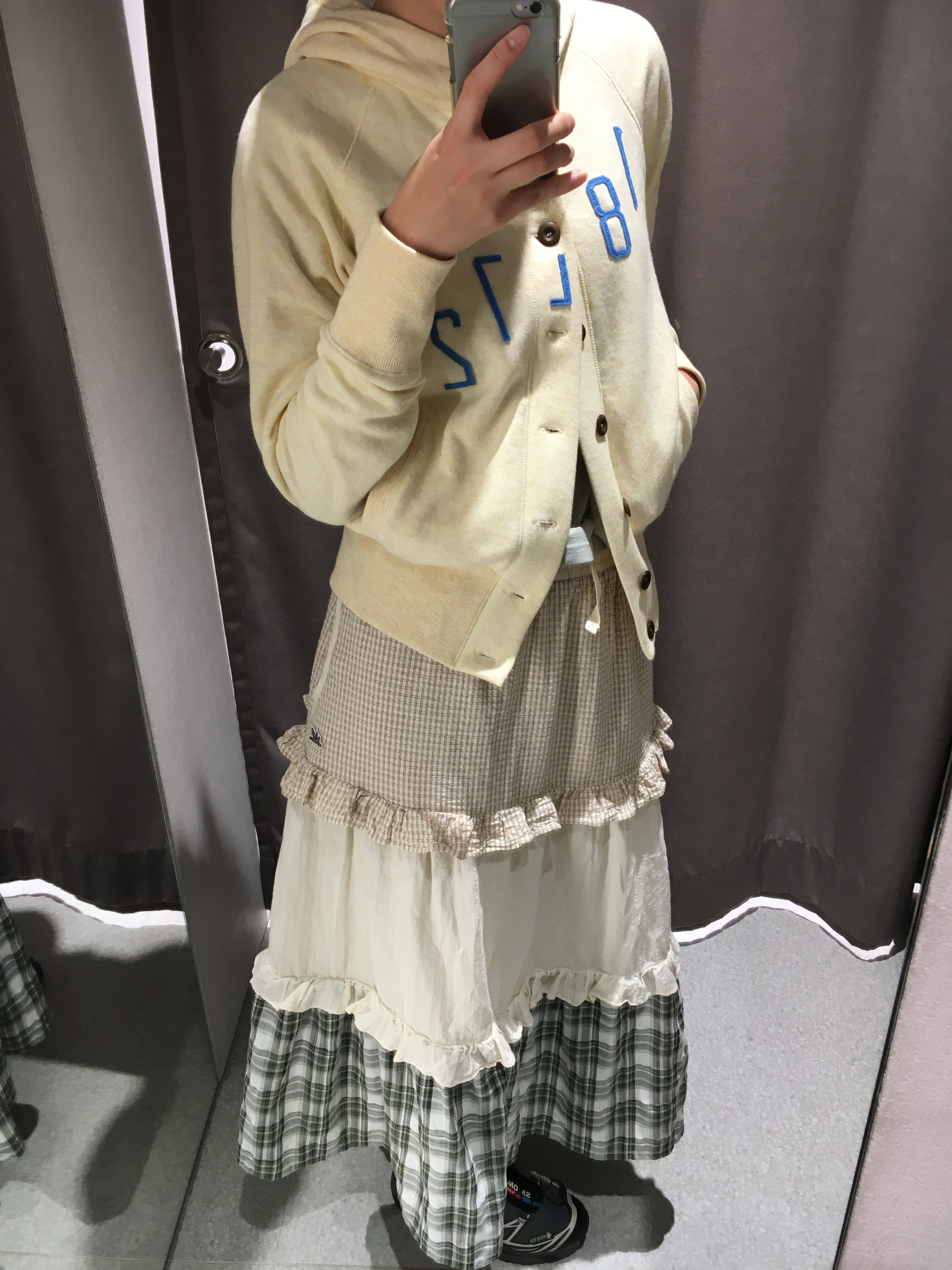 [더블적립] sunlovetour W 1872 Button Up Hoodie Heather Yellow 착용 스타일 - 2