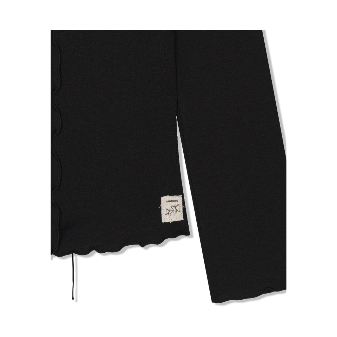 구월십일 에스닉 셔링 레이스 티셔츠 블랙(Guwolsibil Ethnic Shirring Lace Top Black) - 5