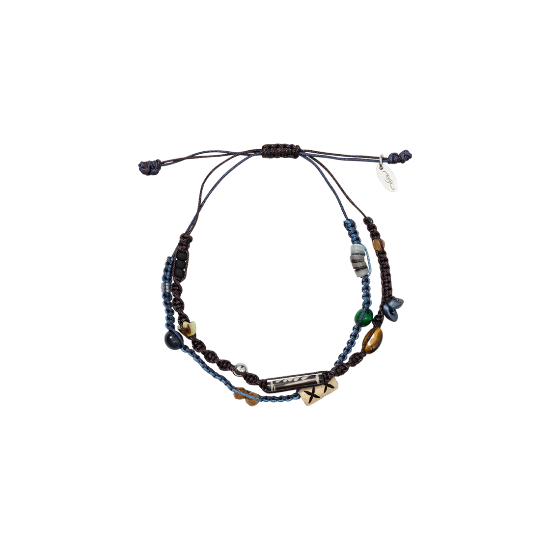 아조바이아조 와비사비 노트 레이어드 팔찌 블루(AJOBYAJO Wabisabi Knot Layered Bracelet Blue)