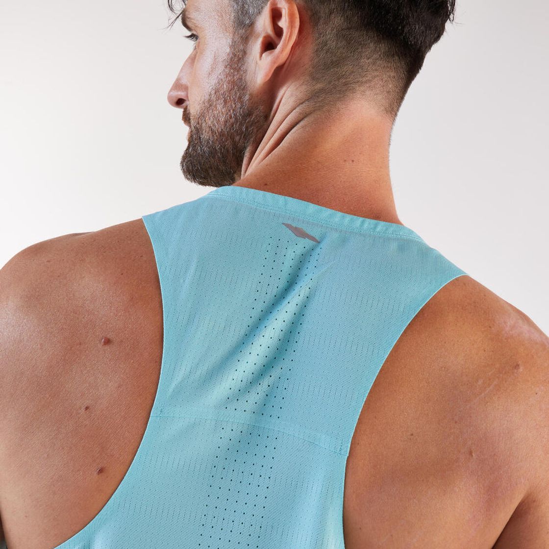 데카트론 남성 러닝 경량 싱글렛 900 울트라라이트 라군 블루(DECATHLON Men's Running Lightweight Singlet 900 Ultralight Lagoon Blue) - 5