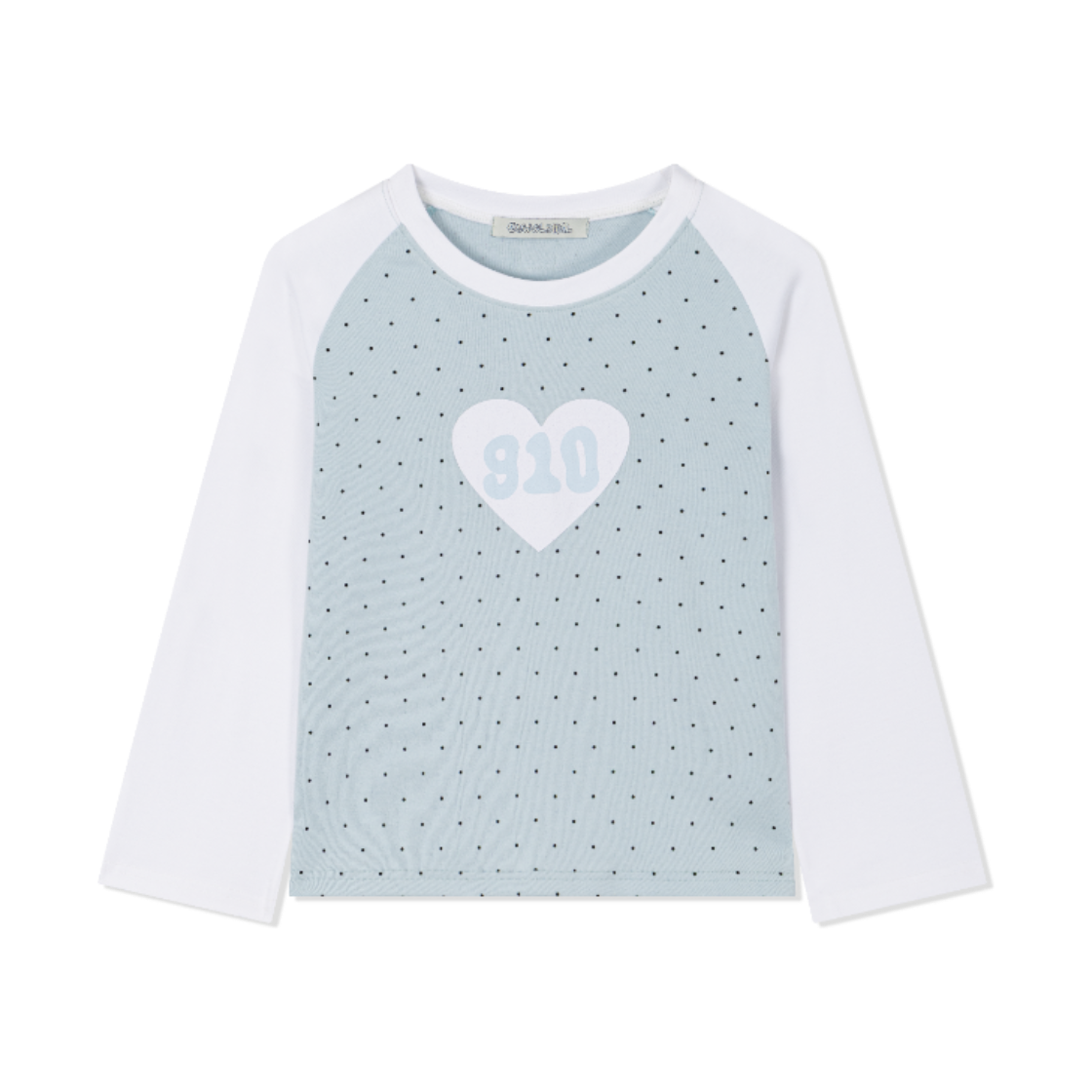 26012603000102 Guwolsibil Dot Raglan Heart Top White Blue