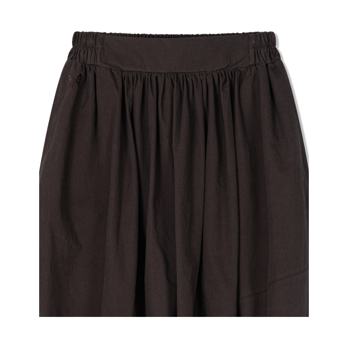 구월십일 코튼 밴딩 펌프 스커트 다크 브라운(Guwolsibil Cotton Banding Pump Skirt Dark Brown) - 3