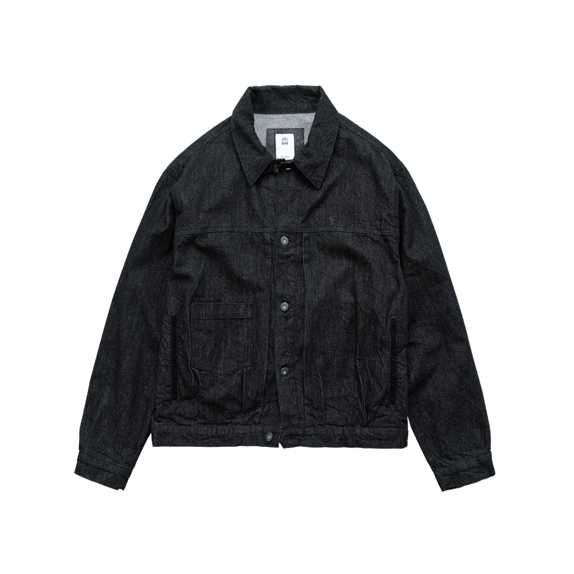 폴리테루 로우-그레인 트러커 자켓 다크 인디고(Polyteru Raw-Grain Trucker Jacket Dark Indigo)