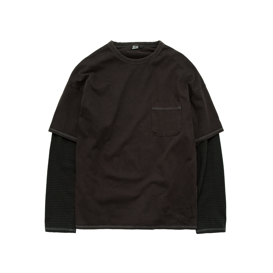 폴리테루 더블 레이어 티 브라운(Polyteru Double Layer Tee Brown)