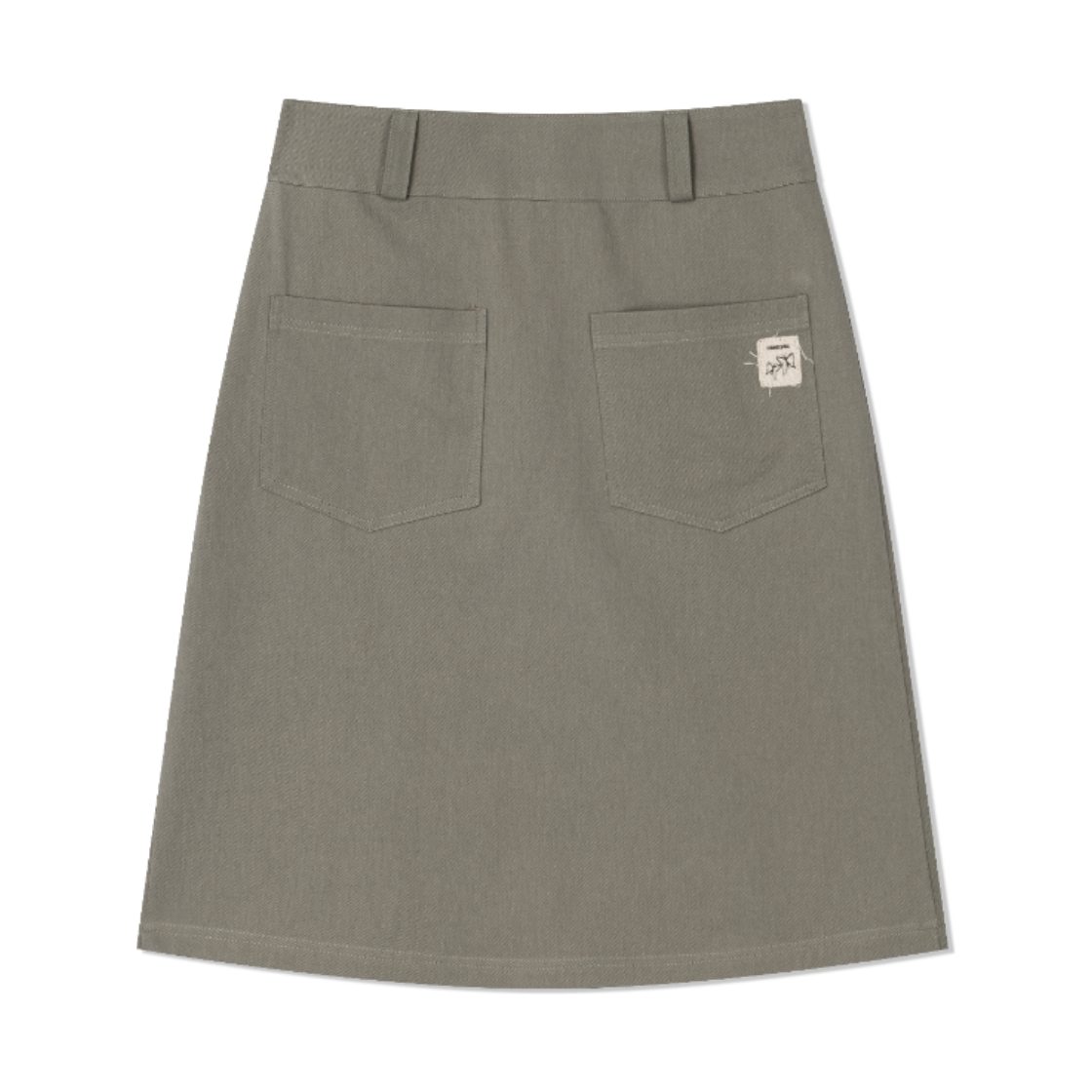 구월십일 워싱 코튼 트윌 스커트 카키(Guwolsibil Washing Cotton Twill Skirt Khaki) - 2