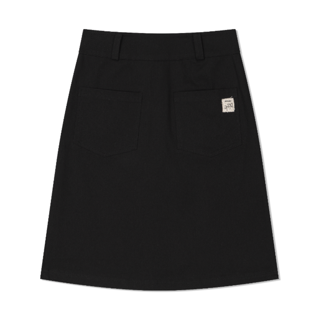 구월십일 워싱 코튼 트윌 스커트 블랙(Guwolsibil Washing Cotton Twill Skirt Black) - 2