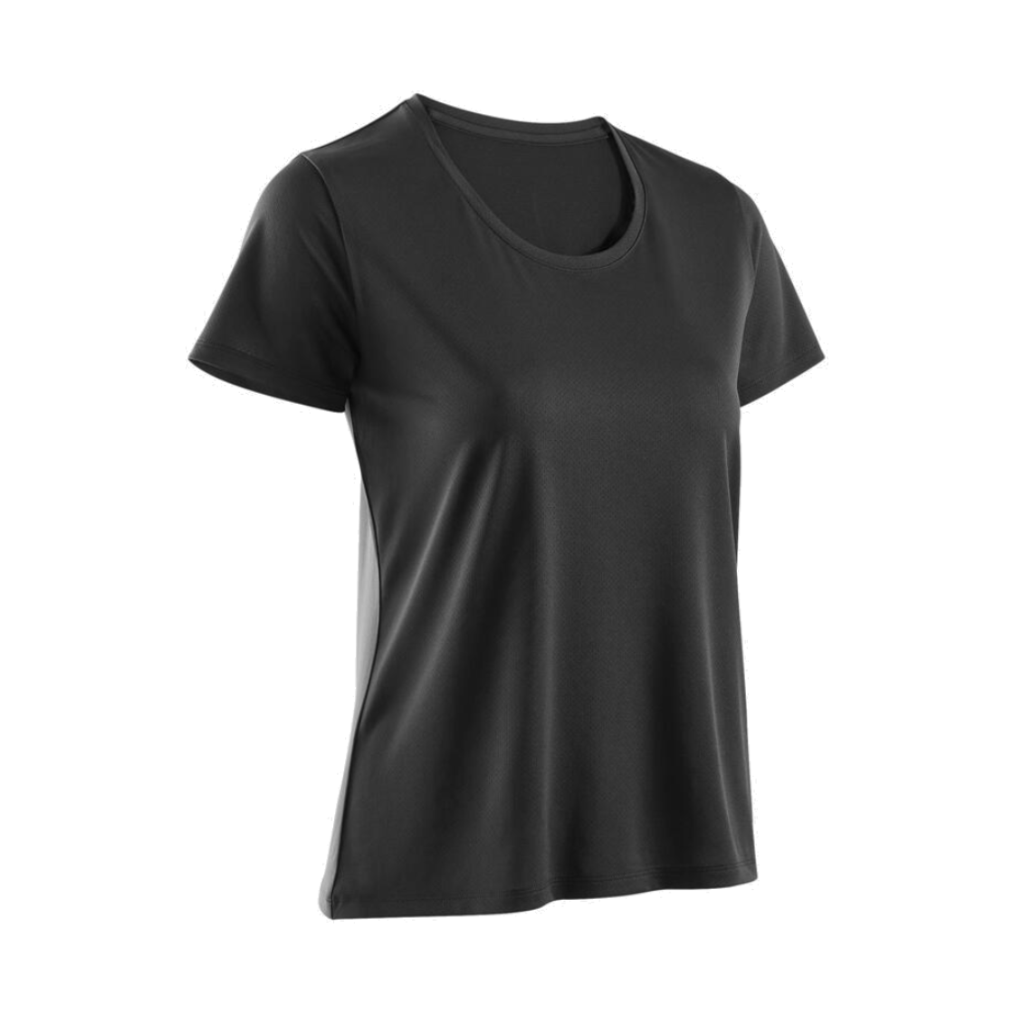 데카트론 여성 러닝 반팔 티 런 드라이 100 스모크 블랙(DECATHLON Women's Running Short-Sleeved T-Shirt Run Dry 100 Smoke Black)
