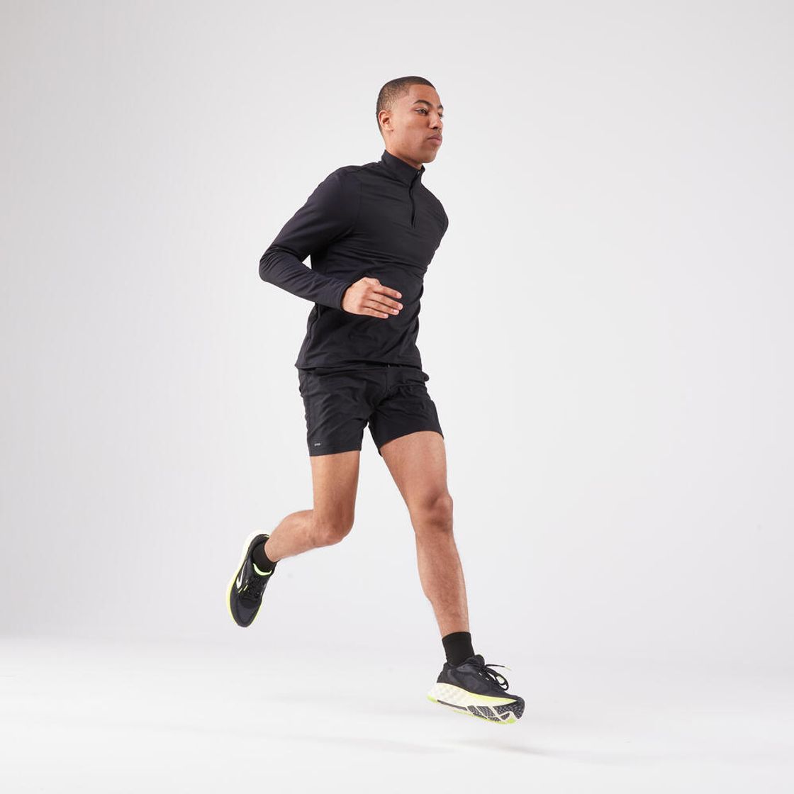 데카트론 남성 하프집 러닝 긴팔 티 런 웜 500 스모크 블랙(DECATHLON Men's Half-Zip Running Long-Sleeved T-Shirt Run Warm 500 Smoke Black) - 7