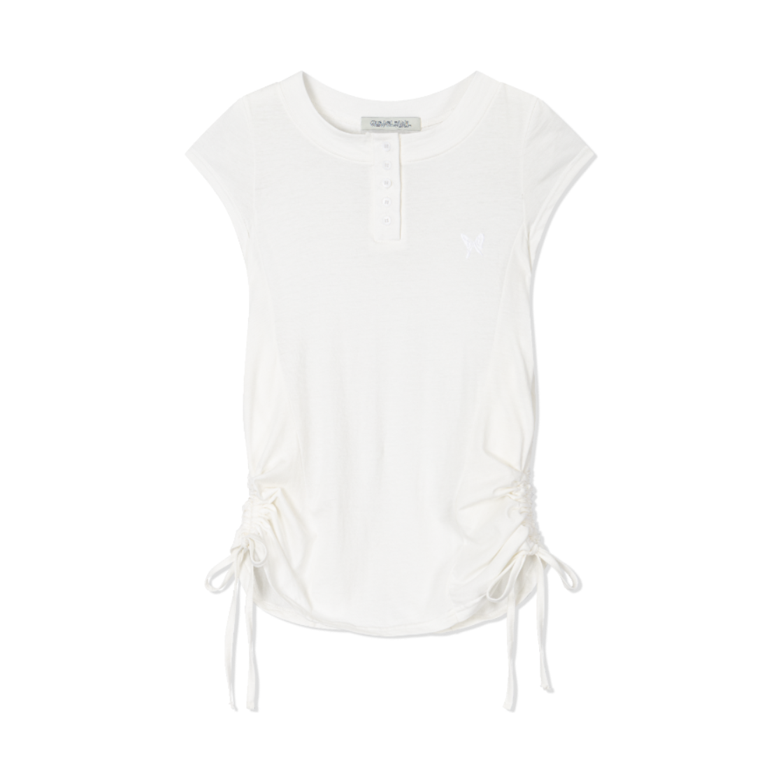 구월십일 펌프 캡 소매 티셔츠 화이트(Guwolsibil Pump Cap Sleeve Top White) - 1