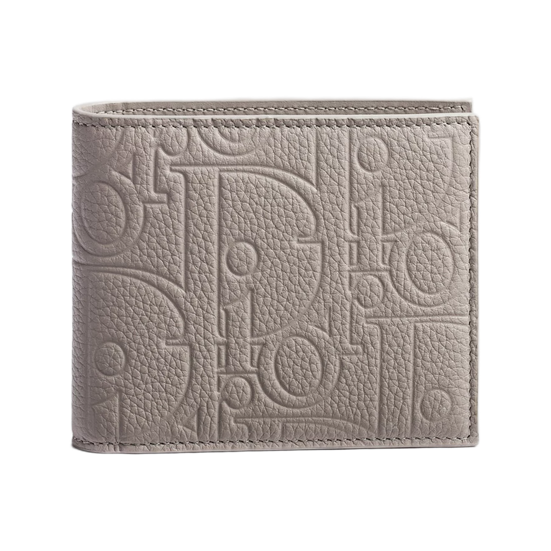 2ESBC347MLM-H00G Dior Bifold Wallet Dior Gravity Leather Trianon Gray