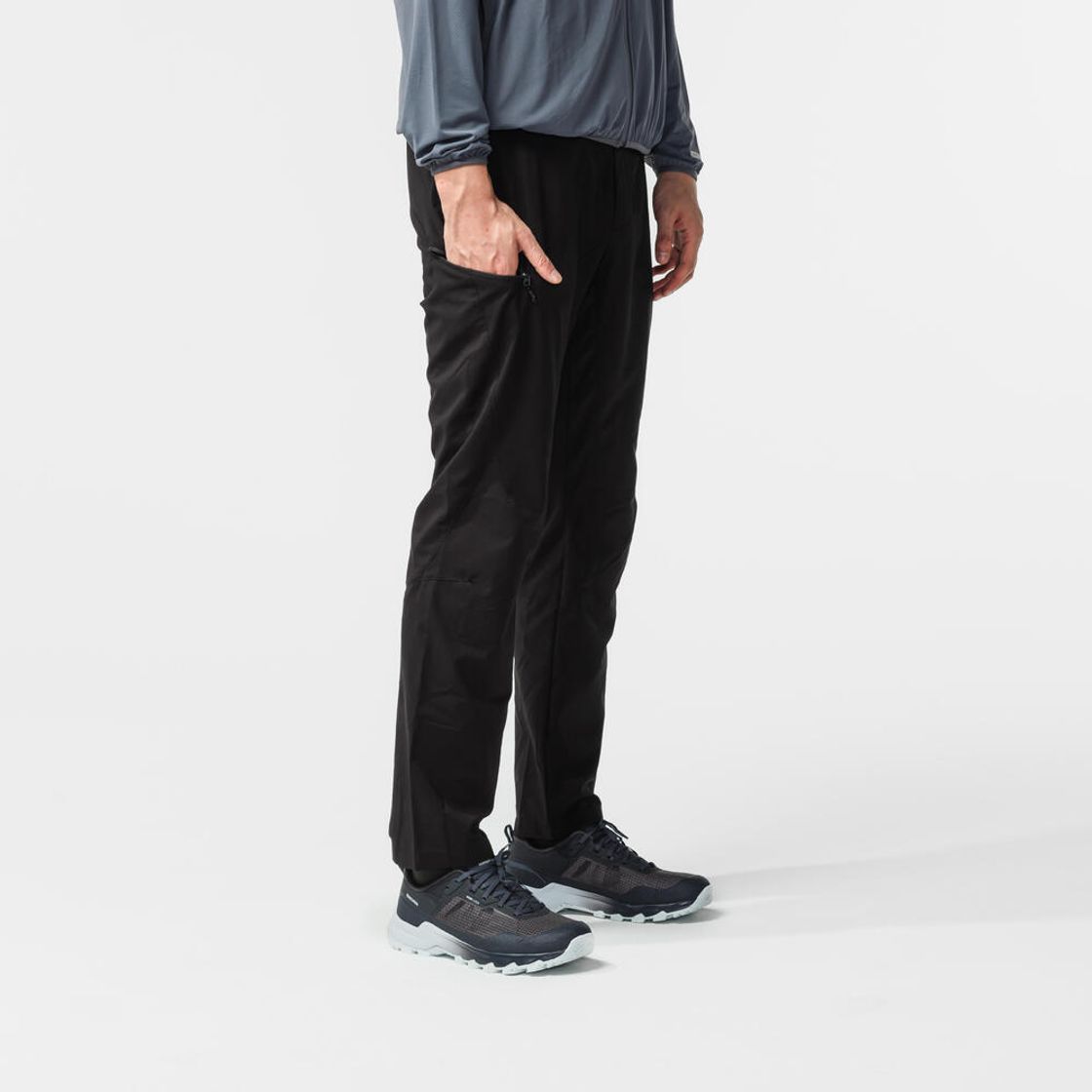 데카트론 남성 경량 하이킹 바지 MH100 스모크 블랙(DECATHLON Men's Lightweight Hiking Trousers MH100 Smoke Black) - 3