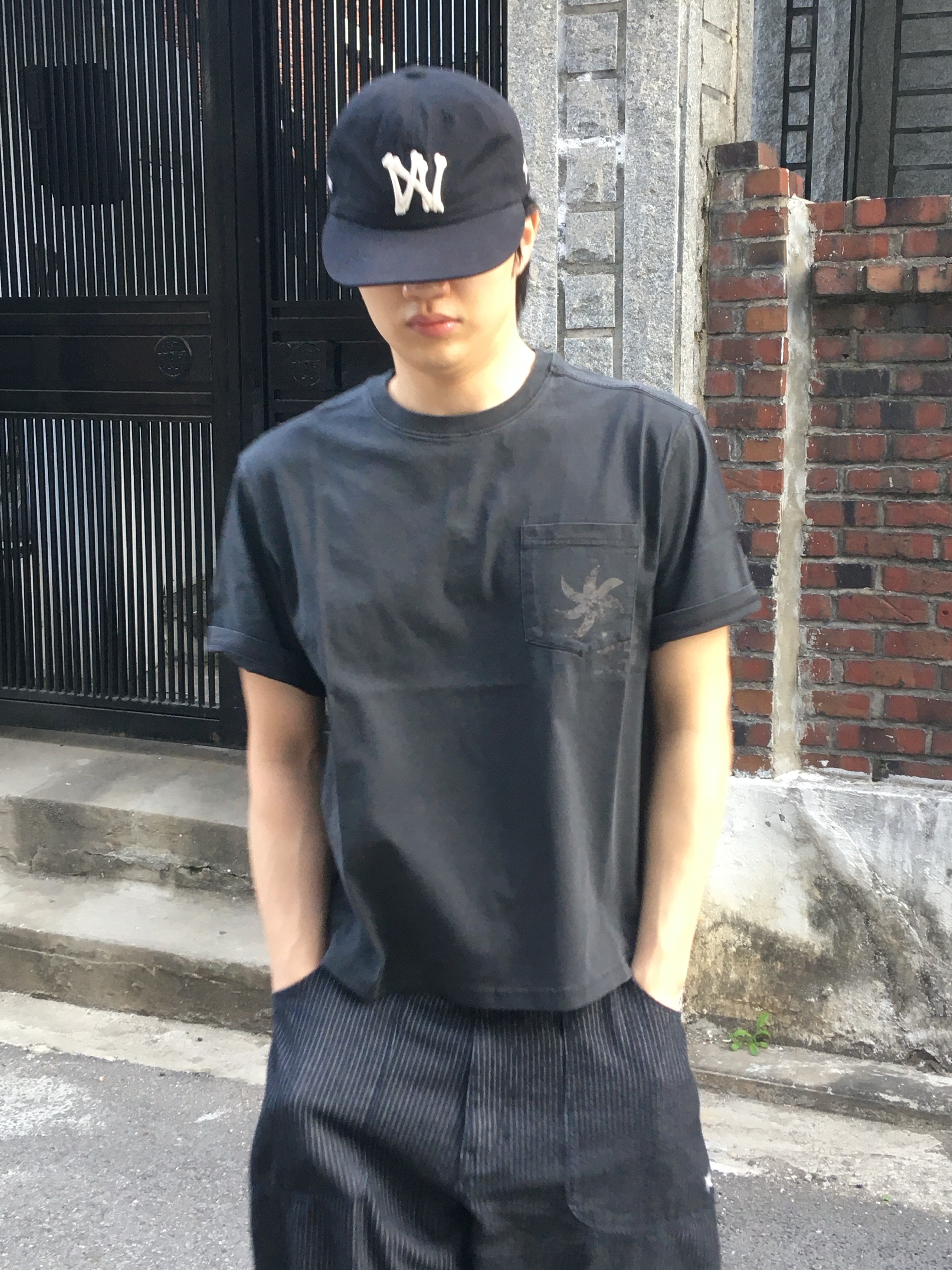 Aoiro 6-Panel Bone A/N Cap Black 착용 스타일 - 1