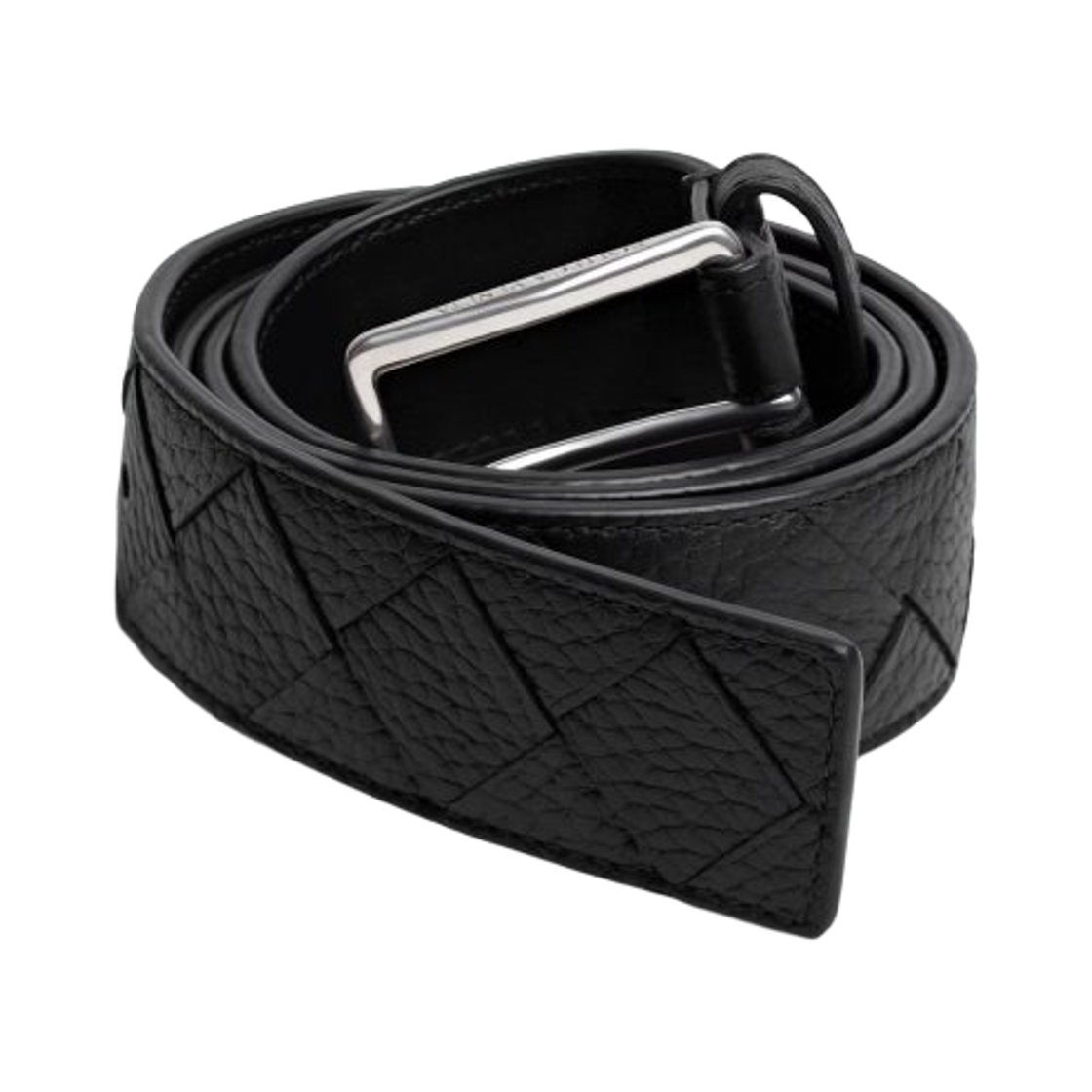 855893V5I518803 Bottega Veneta Intrecciato Belt Black