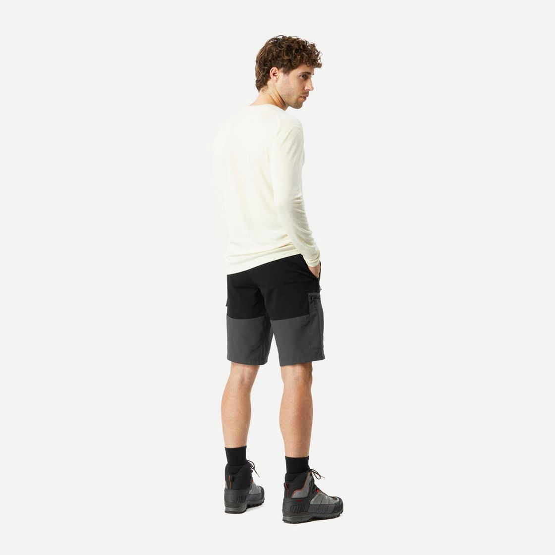 데카트론 남성 5부 백패킹 반바지 MT500 카본 그레이(DECATHLON Men's Backpacking Shorts MT500 Carbon Grey) - 4