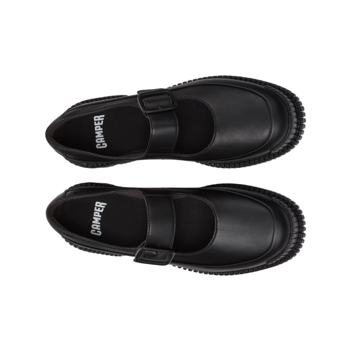 (W) 캠퍼 픽스 레더 슈즈 블랙((W) Camper Pix Leather Shoes Black) - 2